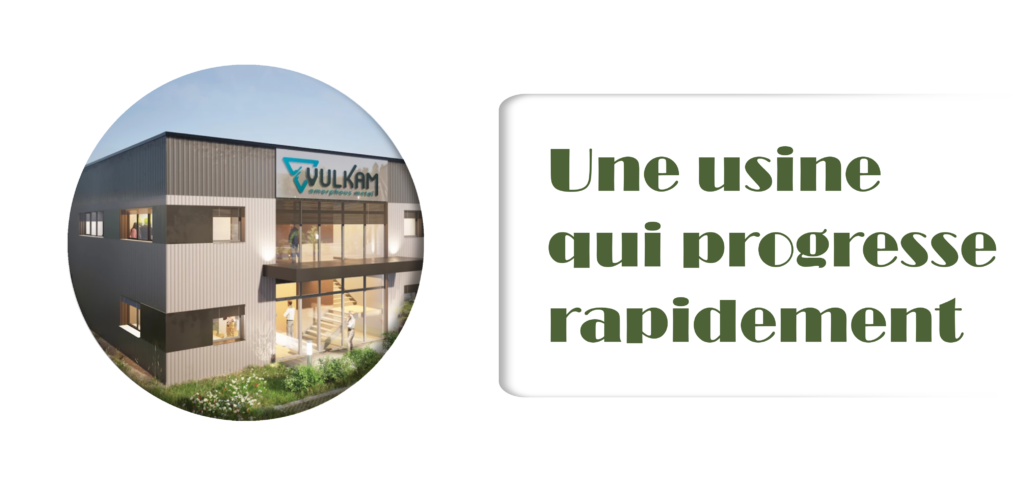 construction de la nouvelle usine Vulkam - industrialisation des Vulkalloys