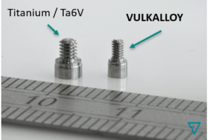 exemple de vis comparaison TA6V et Vulkalloy